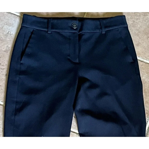 J. CREW Womens Solid Black K2916 Slim Ankle Bi-Stretch Trouser Pants 2 Mid Rise - Picture 9 of 9